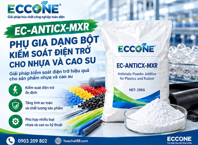 Phụ gia dạng bột kiểm soát điện trở cho nhựa và cao su 